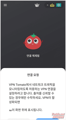 토마토 VPN 네트워크 연결 요청